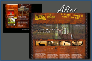 Before and after website design